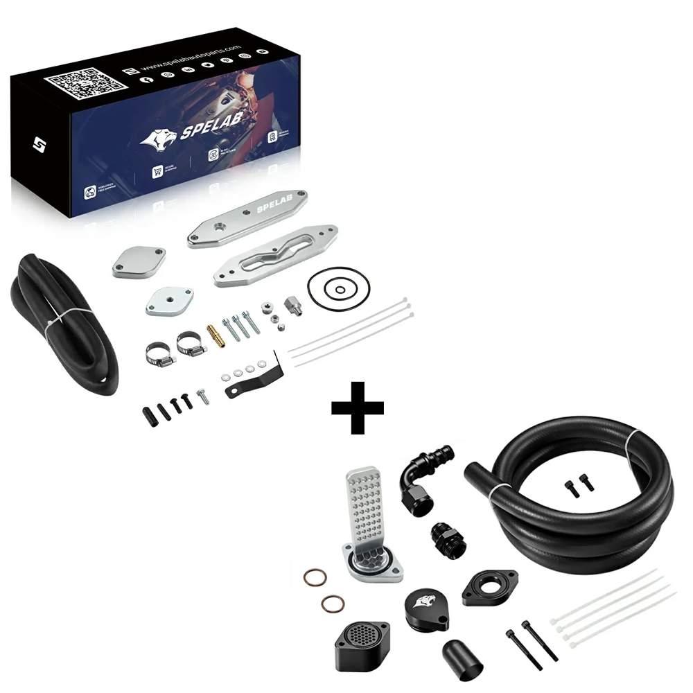 SPELAB 2011-2025 Ford 6.7L Powerstroke Diesel EGR Delete Kit w/Coolant Bypass Black