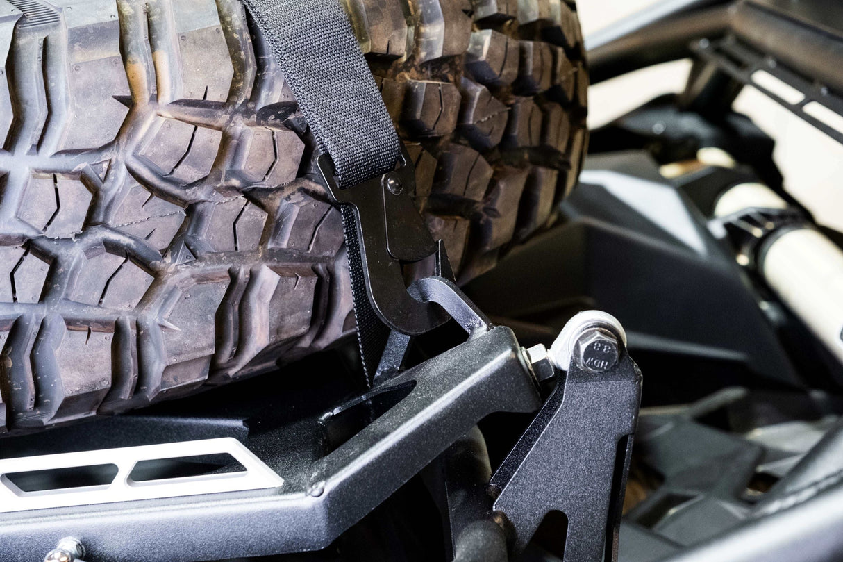 2017-2026 Can Am X3 Maverick Volt Series Baja Spare Tire Rack www.elektricoffroad.com