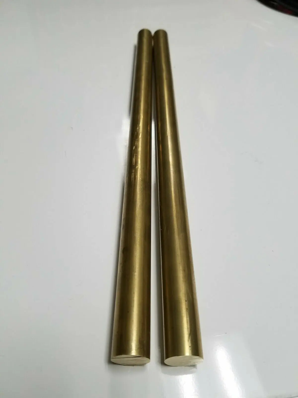 (2) 5/8" C360 BRASS ROUND ROD 2 x 12" long Solid New Lathe Bar Stock .625" H02 USA