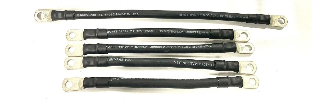 Ezgo battery Cables 2 GAUGE AWG golf cart TXT 36V BRAIDED 5pc Set COLOR CHOICES AC DC WIRE AND SUPPLY