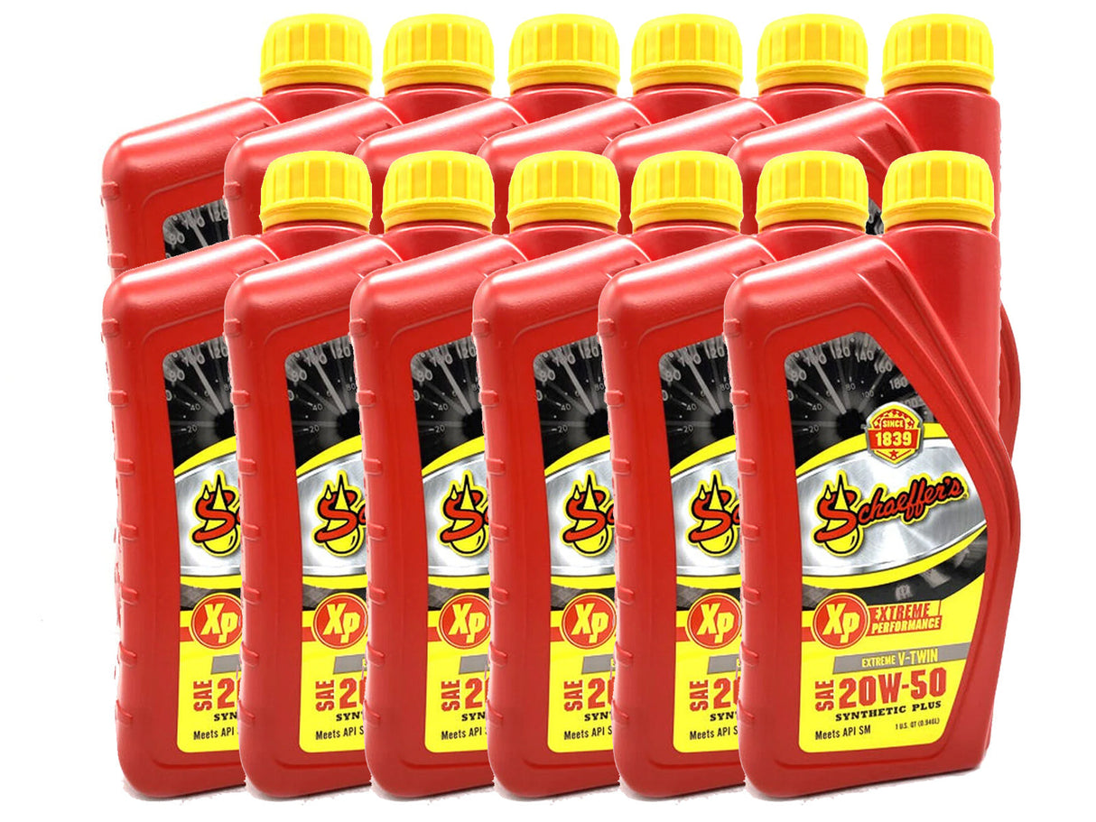 Schaeffers 0707-012 Extreme V-Twin Synthetic Plus Racing Oil 20W-50 Schaeffers