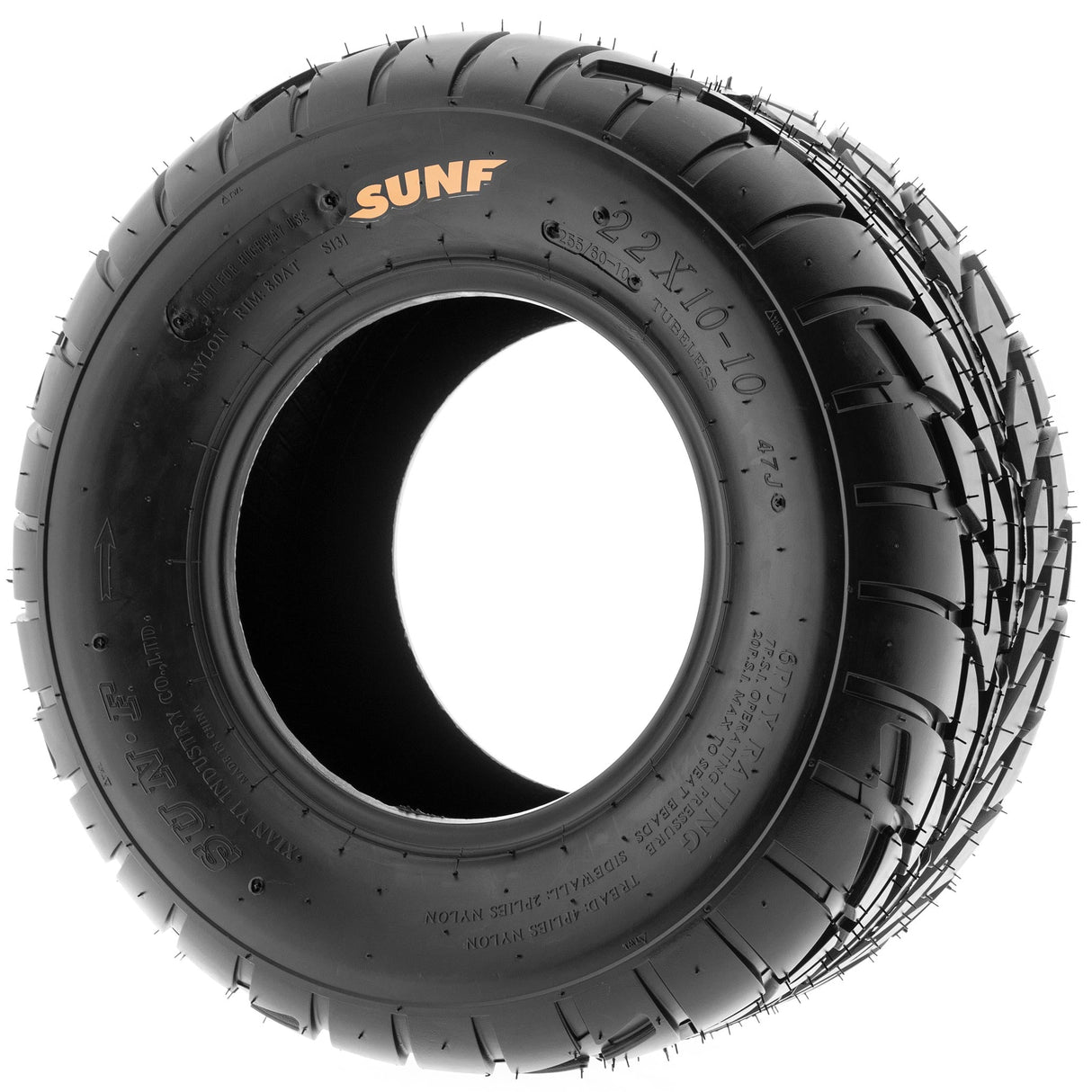 SunF ATV TIRE/UTV TIRE SPORT DIRT FLAT TRACK 6 PR Tubeless A021 SUNF