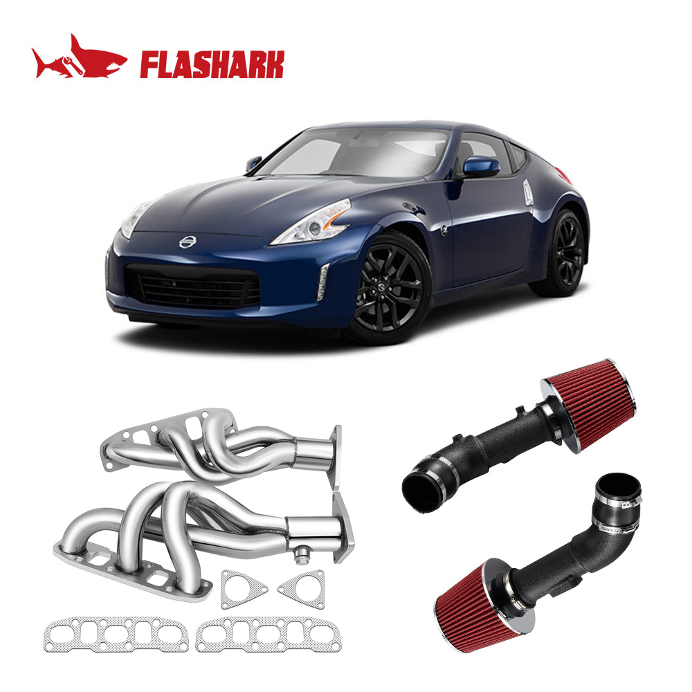 Exhaust Kit for Nissan 370Z 2009–2017 – Header, Catback, Y-Pipe, Test Pipes, Cold Air Intake Flashark