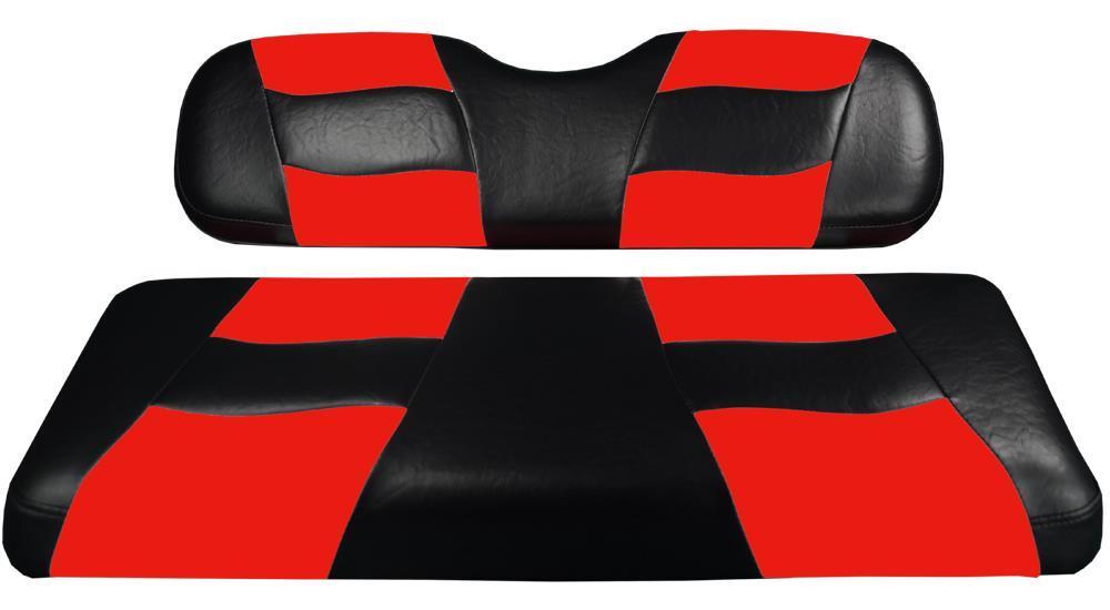 Madjax RIPTIDE FRONT SEAT COVER EZGO TXT BLACK/RED