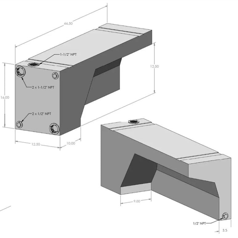 22 Gallon Wheel Well Water Tank (Passenger Side) S&B