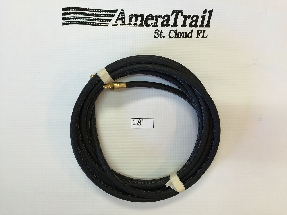216" / 18' Brake Line, 1/8" ID 3/16" Brass Male Fittings w/ Stainless Flares - Kodiak Hydraulic Brake Hose