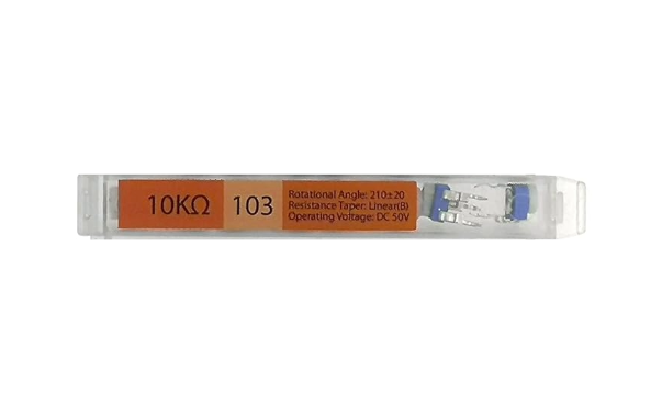 Trimmer Potentiometer – Linear (B), DC 50V, 210° ±20° Rotation (8-Pack) TekShack