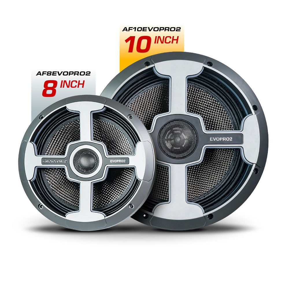 AudioFormz EVOPRO2 10in 3-Way Component Marine IC LED Loud Tower Speakers - Pair Universal-Fit