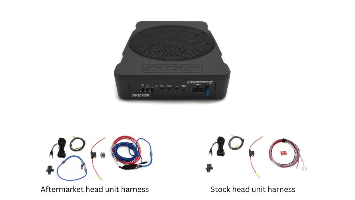 Kicker Plug & Play Hideaway Powered 10" Subwoofer Bundle Upgrade | '20- Current JT Gladiator