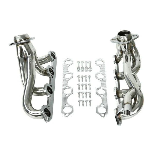 TruckTok 1987-1996 Ford 5.8L F150 F250 Bronco Short Header Manifold & EGR Block Off delete Kit TruckTok