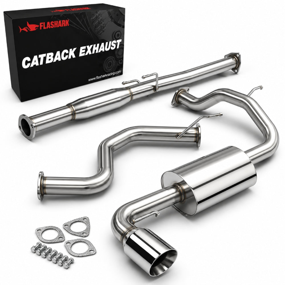 1988-1991 Honda Civic 1.5L 4 Inches Rolled/Burnt Muffler Tip Racing Catback Exhaust System