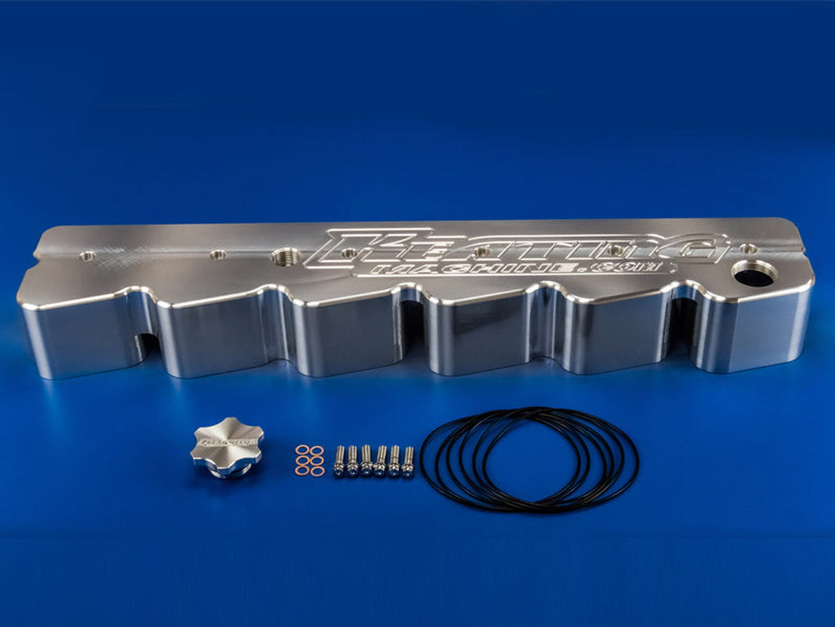Keating Machine Billet Valve Cover, Notched For Stock Lines, 1994-1998.5 Dodge Ram 5.9L Cummins, 12V Keating Machine