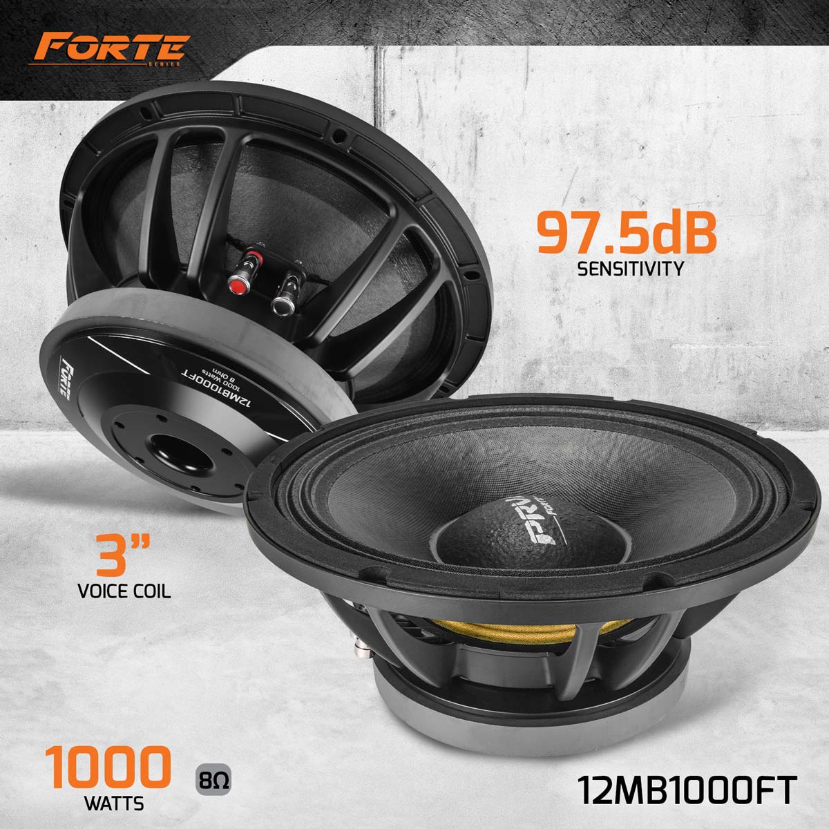 12MB1000FT 12" MIDBASS LOUDSPEAKER PRV