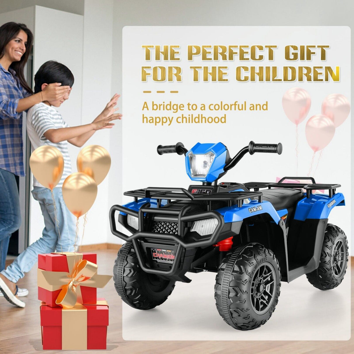 Electric 4 Wheeler ATV Car Jeep Truck for Kids - 12V/24V Battery Powered Ride-On Toy