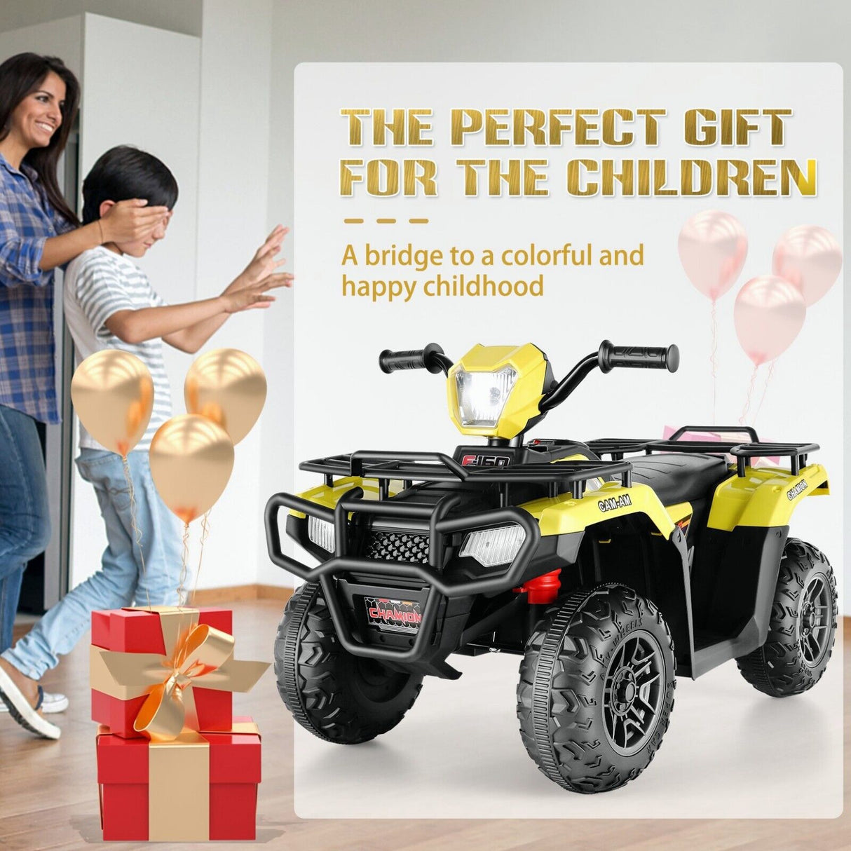 Electric Ride-On ATV Jeep Truck for Kids with MP3 Player - 12V/24V 4-Wheeler Car Toy for Toddlers