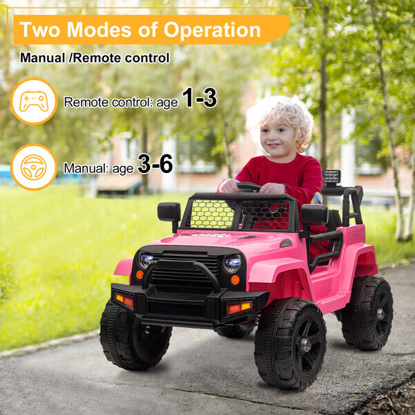 12V Dual Drive Jeep Ride On Car with Remote Control - Perfect Gift for Kids!