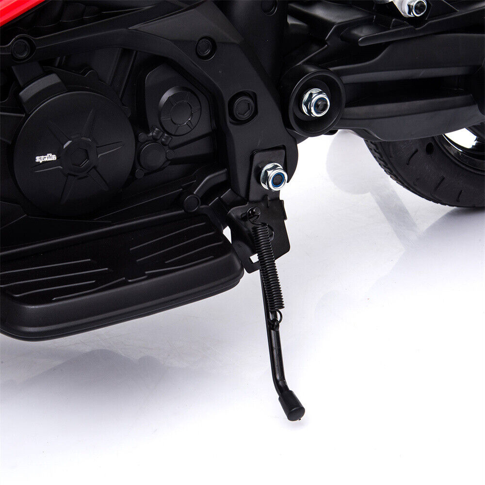 12V Electric Ride On Motorcycle for Kids with LED Music and Training Wheels