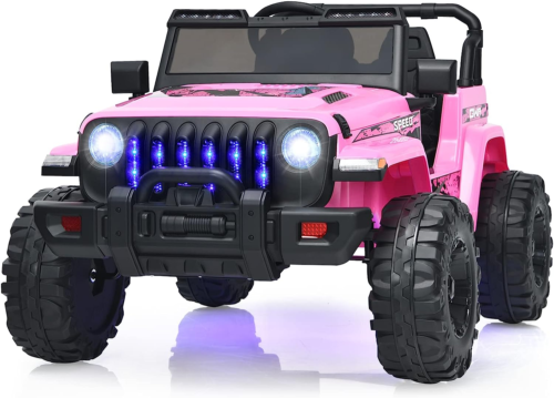 12V Electric Ride-On Truck with Remote Control for Kids, Battery Powered Toy Vehicle
