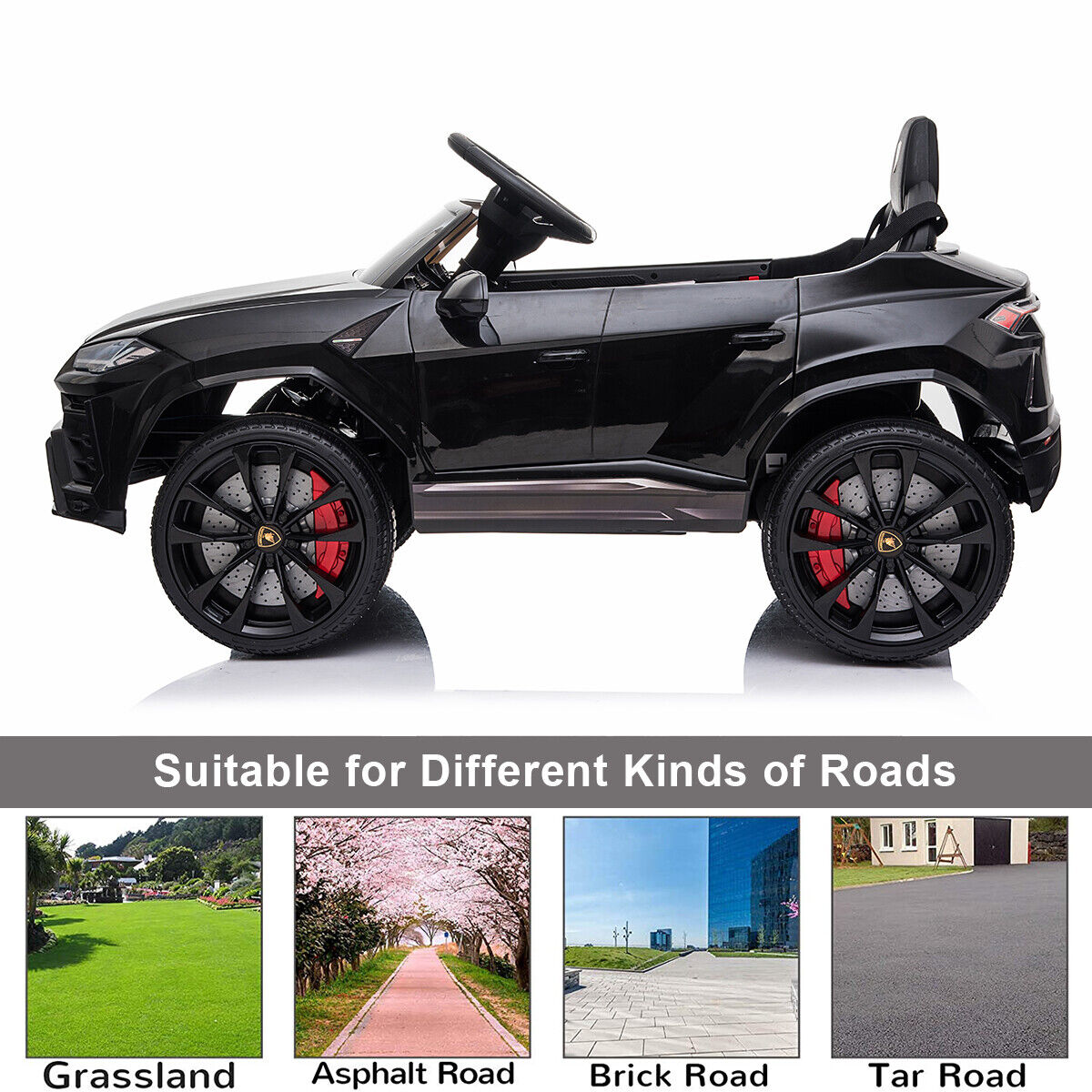 12V Licensed Lamborghini Ride On Car - Battery Powered Sports Car Toy for Kids