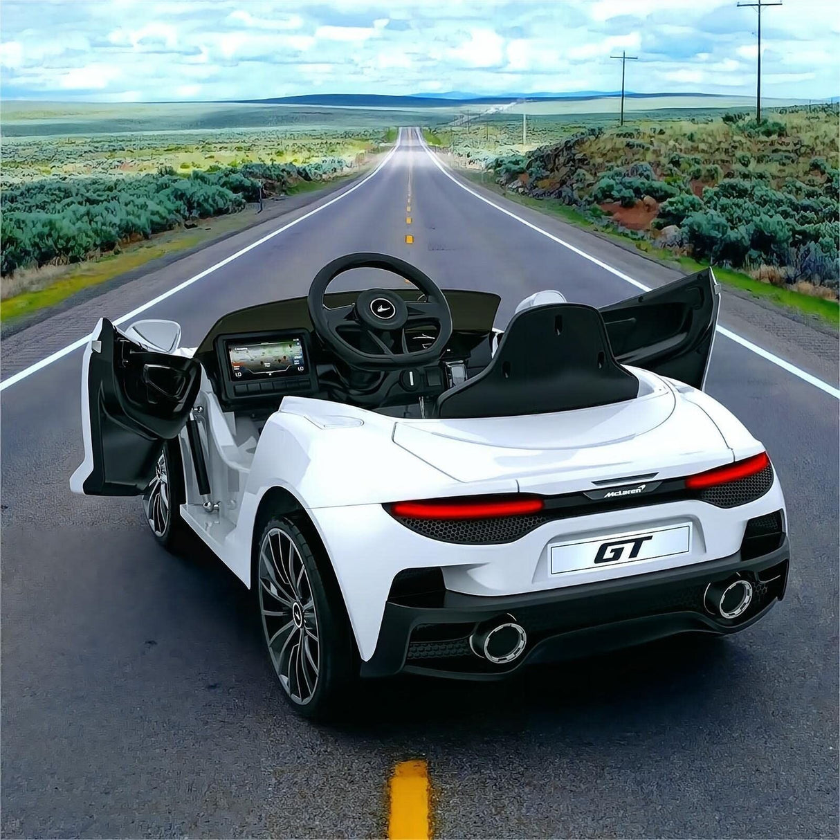 12V Licensed McLaren Battery Powered Sports Car for Kids - Officially Licensed Ride on Toy