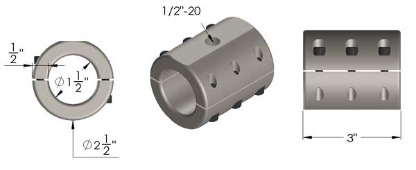 1.5 I.D. Steering Stabilizer Tube Clamp