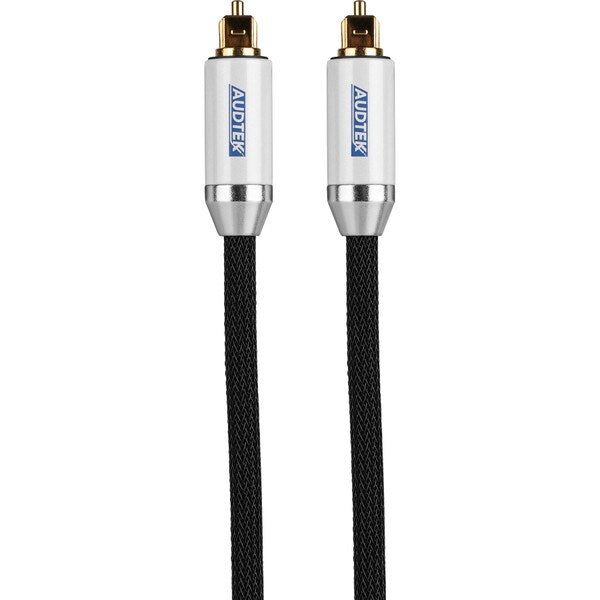 Audtek 12 ft. Premium Toslink Digital Optical Cable with Braided Nylon Jacket TekShack