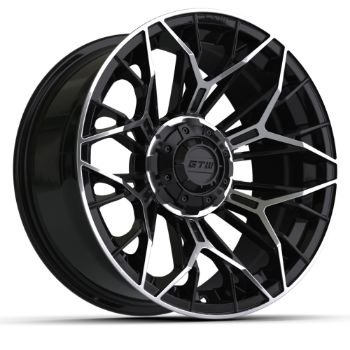 GTW Stellar 15x7 | -25 Offset Black & Machined Wheel