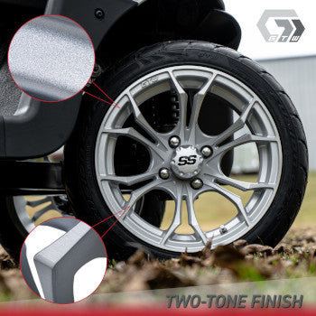 GTW Spyder 15x7 Matte Silver with Machined Accents Wheel