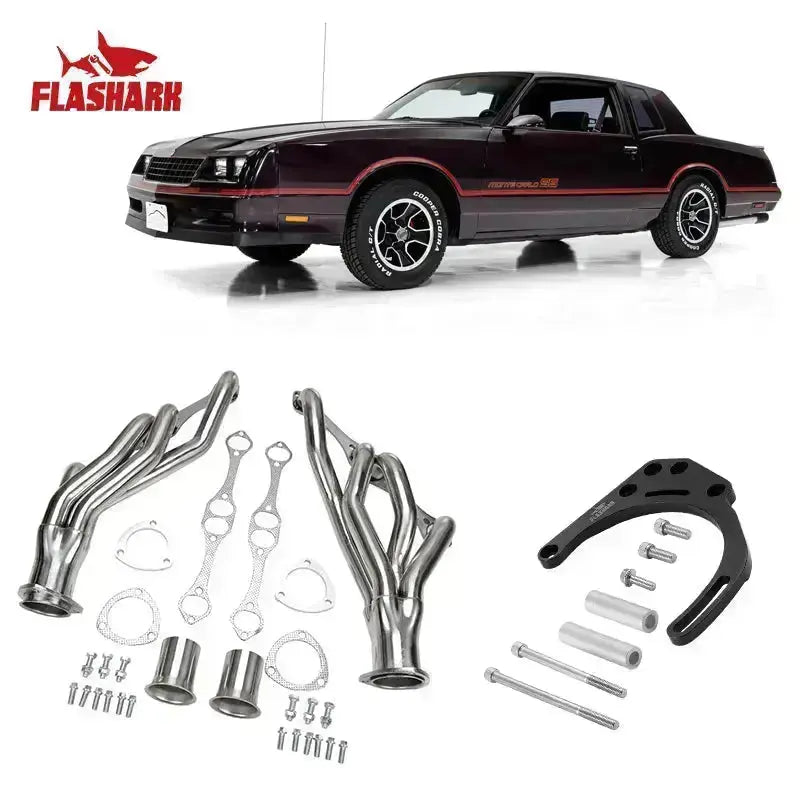 Exhaust Header for Chevrolet 1970-1981 Camaro / 1968-1981 Chevelle Nova Malibu SBC 283 327 350 400 Exhaust Header Flashark
