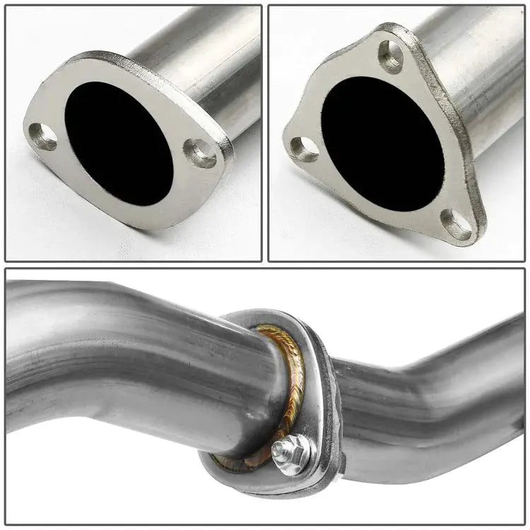 1988-1991 Honda Civic 1.5L 4 Inches Rolled/Burnt Muffler Tip Racing Catback Exhaust System(3-Door Only) Flashark