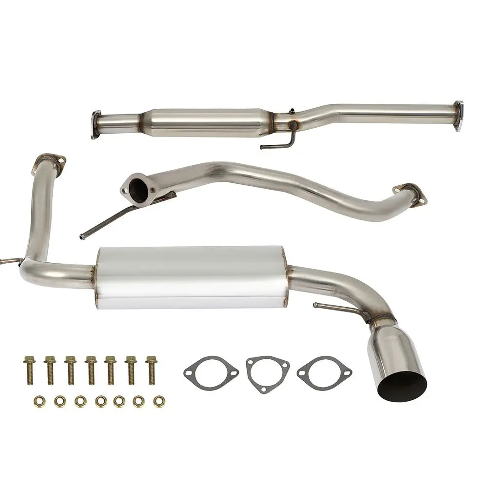1988-1991 Honda Civic 1.5L 4 Inches Rolled/Burnt Muffler Tip Racing Catback Exhaust System(3-Door Only) Flashark
