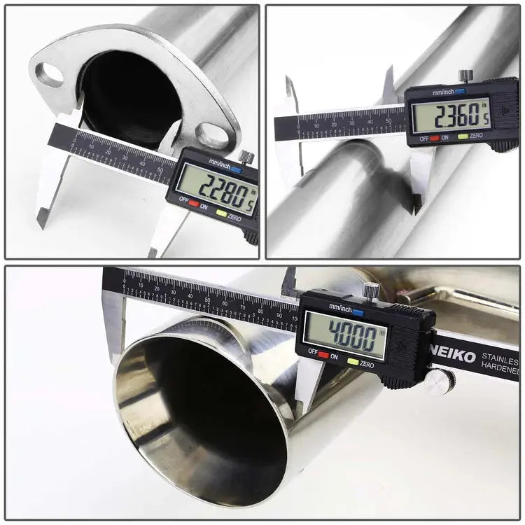 1988-1991 Honda Civic 1.5L 4 Inches Rolled/Burnt Muffler Tip Racing Catback Exhaust System(3-Door Only) Flashark
