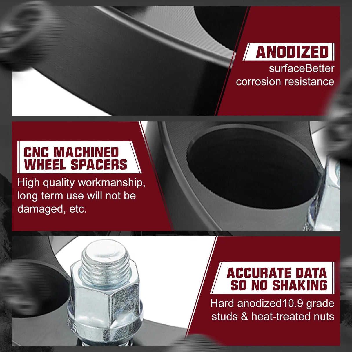 For 1988-2021 Chevy Chevrolet Silverado GMC Cadillac 1500 2500 6x5.5 Inches Wheel Spacers 4PCS