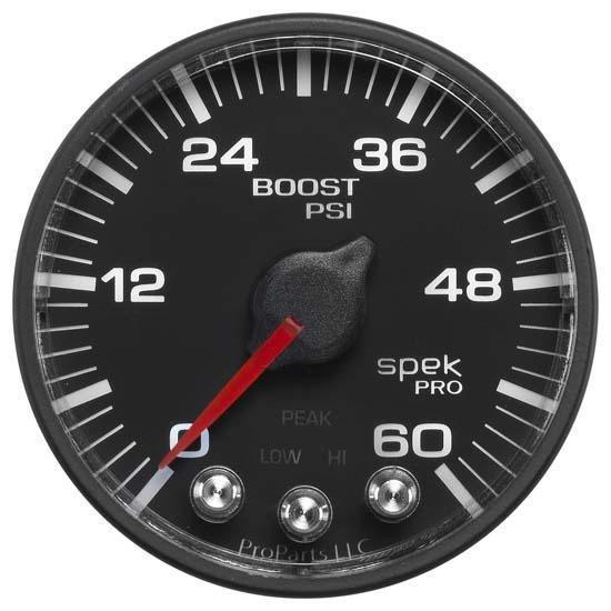 1998-2002 Cummins 5.9L Spek-Pro White and Black Twin Pillar Gauge Kit w/ Speaker (P72001)