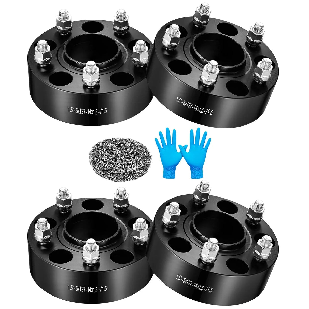 1999-2010 Grand Cherokee WJ WK, 2007-2018 Wrangler JK JKU, 2006-2010 Commander XK Black 5X5 Wheel Spacers 4PCS