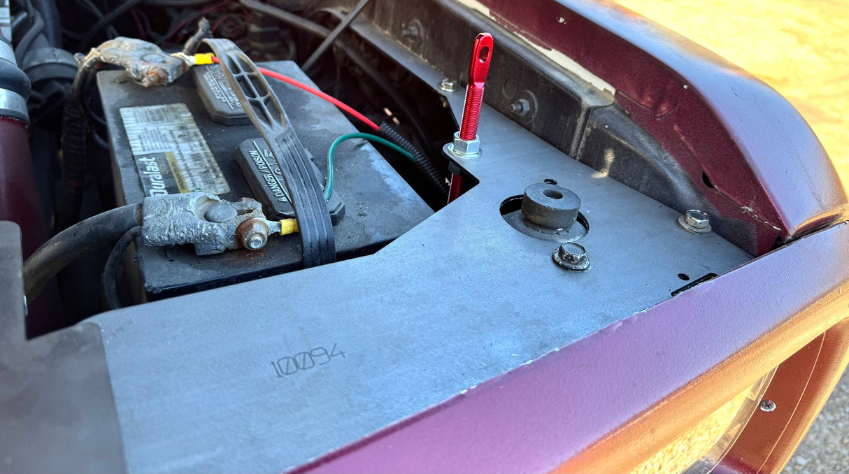 72-93 Radiator Cover Extensions / Hood Pin Base Far From Stock