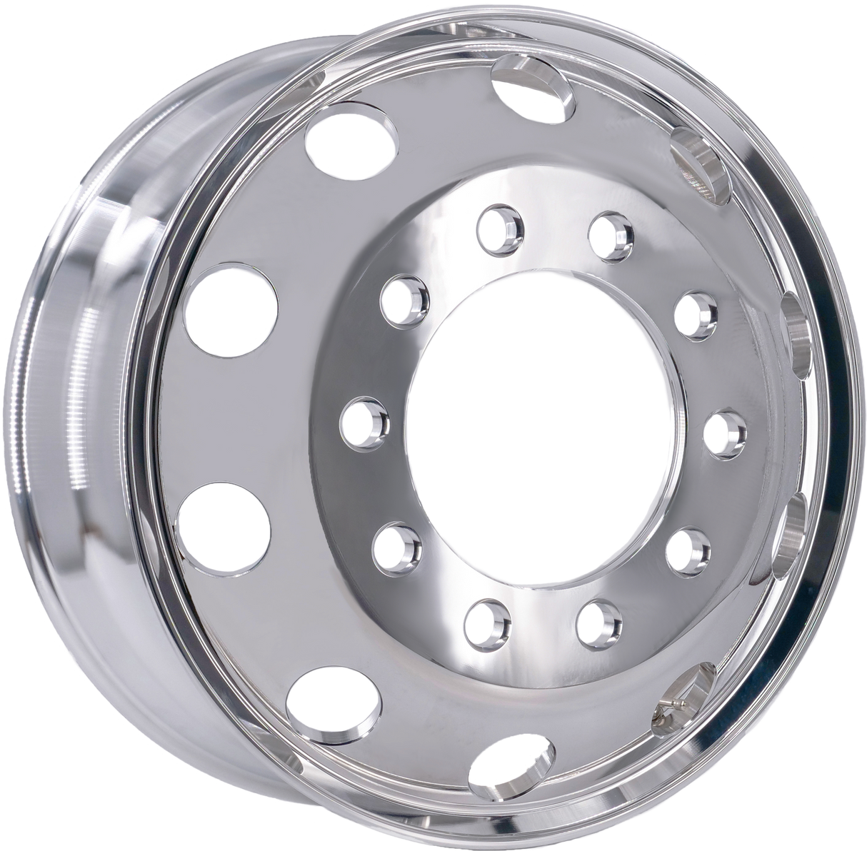 24.5x8.25 Stud Pilot Truck Wheels Forged Aluminum Rims Both-side Polished