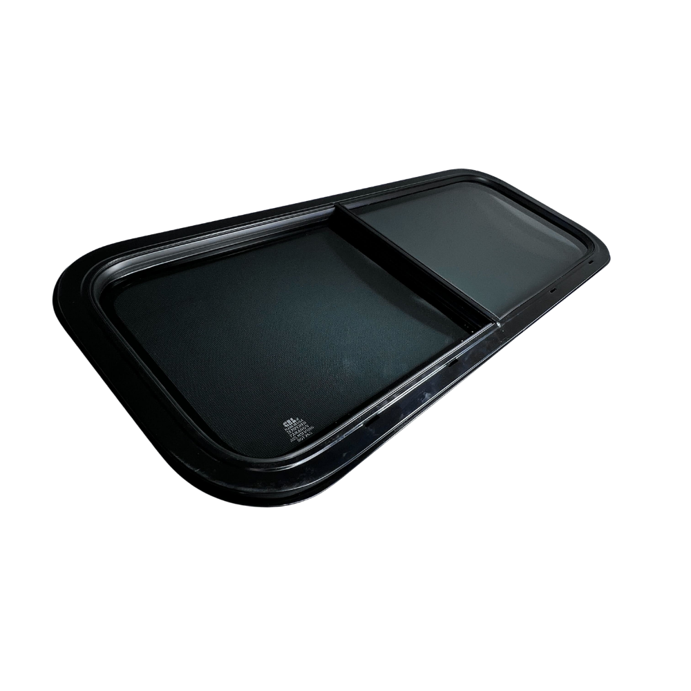CRL Glass Slider Window w/ Clamp Ring (Passenger Side) for Sprinter Van Wideouts S&B