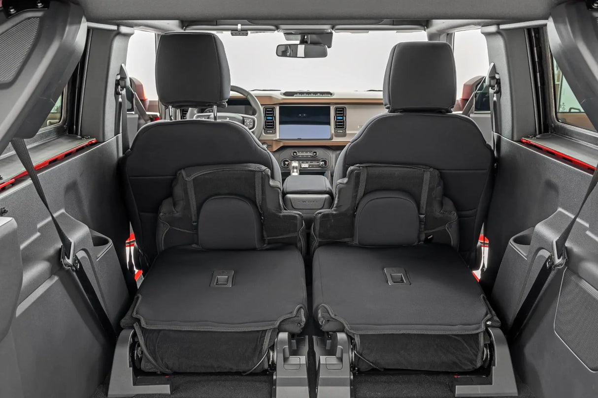 Rough Country Neoprene Seat Covers Front & Rear 2-Door Ford Bronco 4WD 2021-2026 91050
