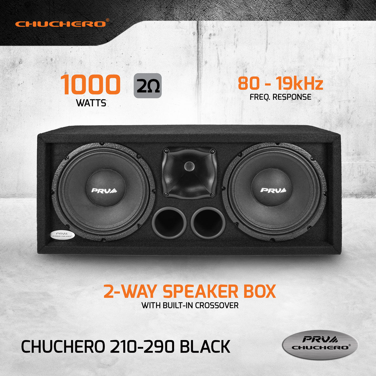 PRV Audio CHUCHERO 210-290 Dual 10in Speaker Box Black