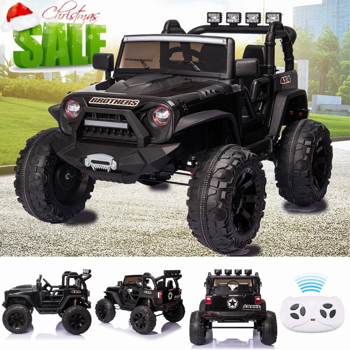 2-Seater 24V Electric JEEP Toy with MP3 and Remote Control for Kids