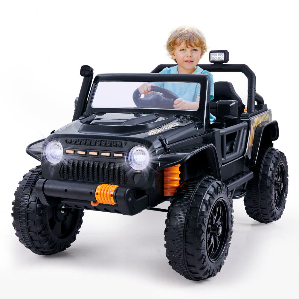 Electric Ride-On Car for Kids with Remote Control, Music, and Lights - 2 Seats, 4 Wheels