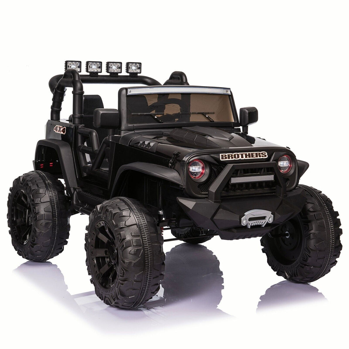 2-Seater 24V Kids Ride-On Truck with Remote Control, LED Lights, and 3-Speed Options