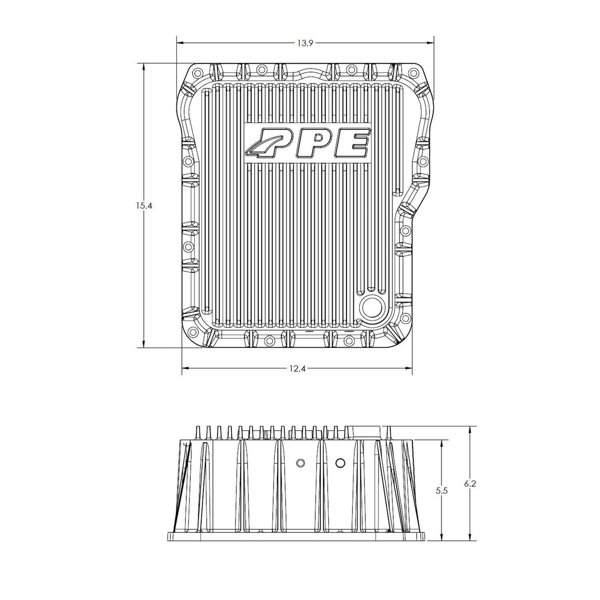 2001-2019 Duramax PPE Deep Allison HD Aluminum Transmission Pan (128051010)
