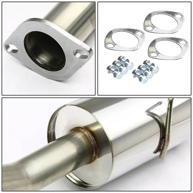 2002-2006 Nissan Sentra SE-R Spec V 2.5L B15 QR25DE I4 Catback Exhaust w/ 4 Inches Muffler Tip Flashark
