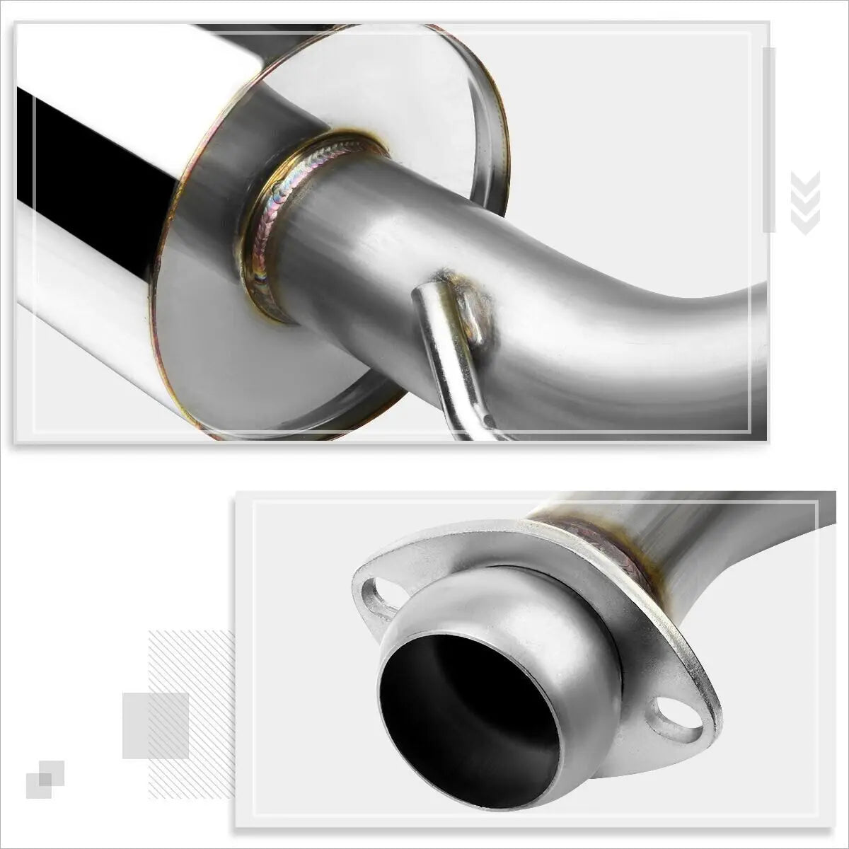2003-2006 Hyundai Tiburon 2.7L V6 GT/SE Catback Exhaust System w/ 4 Inches Rolled Muffler Tip Flashark