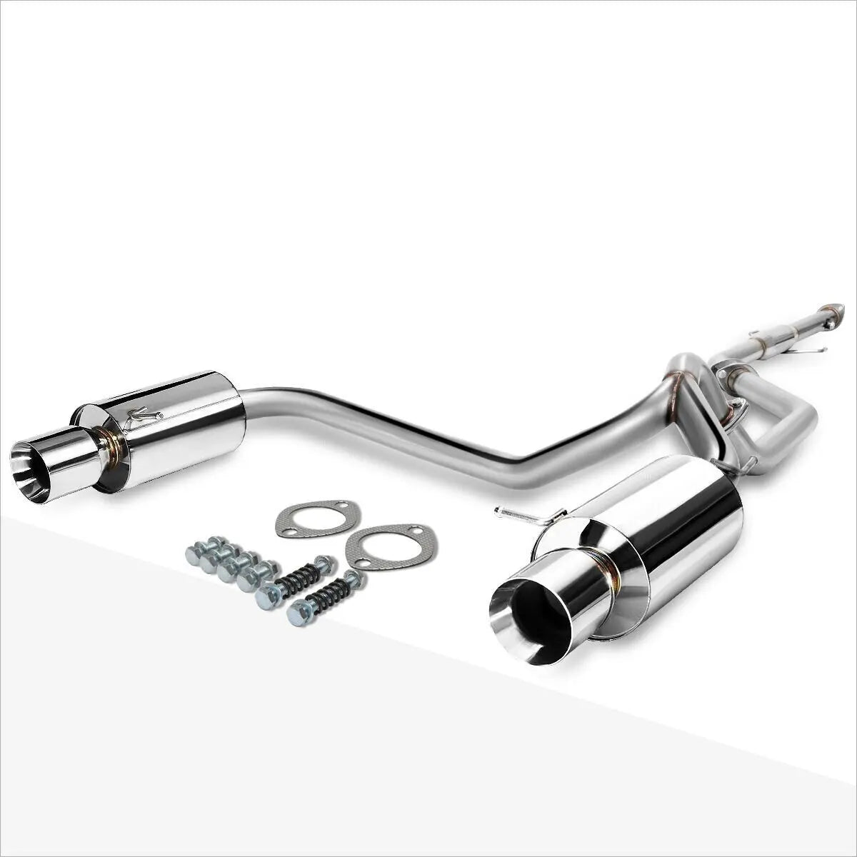 2003-2006 Hyundai Tiburon 2.7L V6 GT/SE Catback Exhaust System w/ 4 Inches Rolled Muffler Tip Flashark