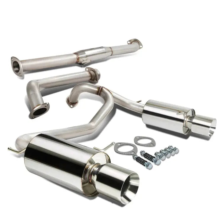2003-2006 Hyundai Tiburon 2.7L V6 GT/SE Catback Exhaust System w/ 4 Inches Rolled Muffler Tip Flashark