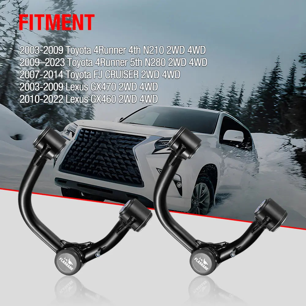 1995-2023 Toyota 4Runner 2007-2014 FJ CRUISER GX460 Lifted Front Upper Control Arms 2 Inch-4 Inch Flashark