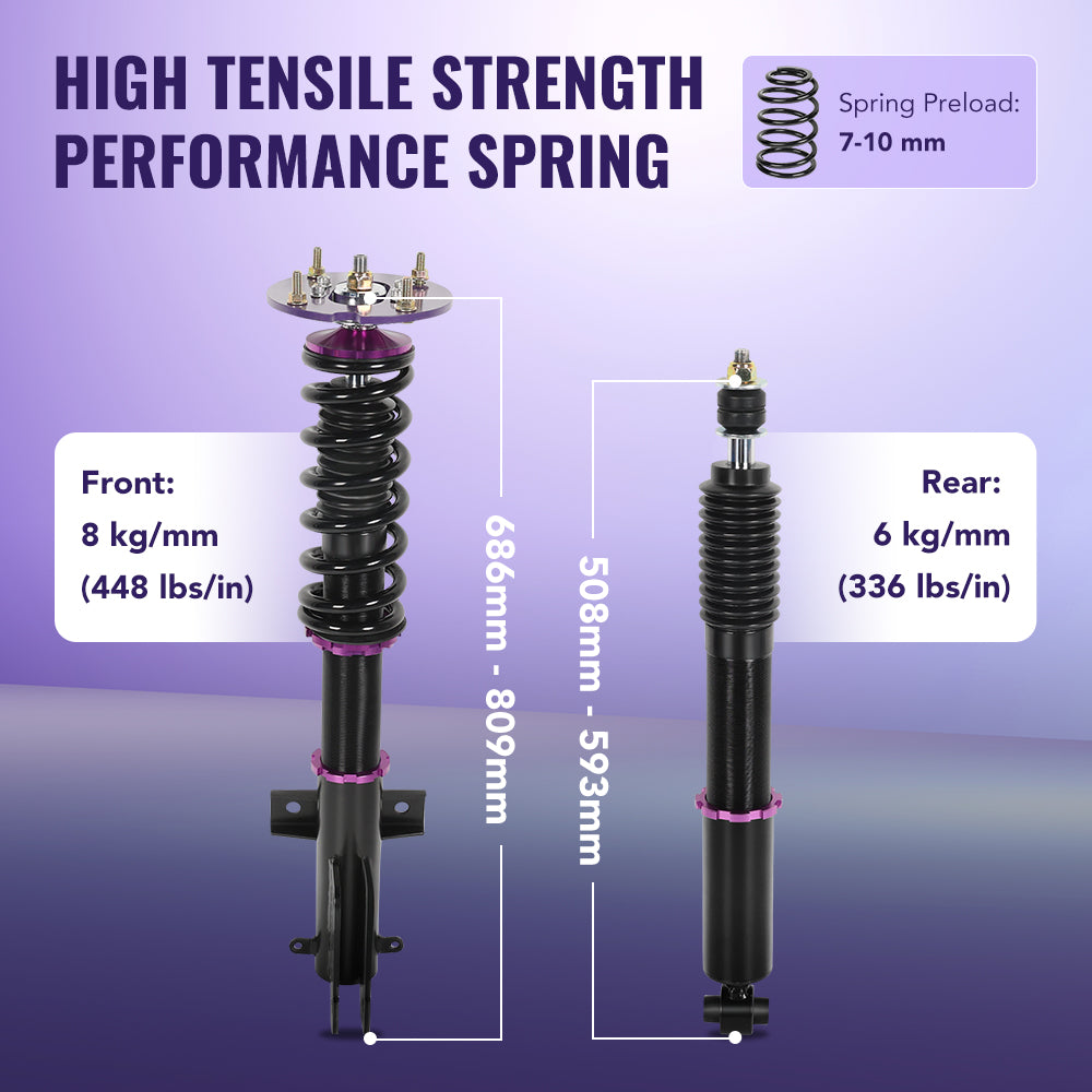 2005-2014 Ford Mustang Height Adjustable Coilovers 4PCS Flashark